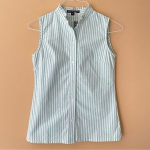 KIEL JAMES PATRICK Green Stripes Oxford Buttondown Shirt